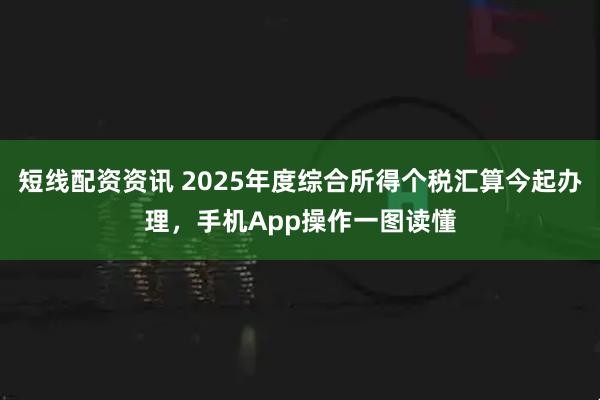 短线配资资讯 2025年度综合所得个税汇算今起办理，手机App操作一图读懂