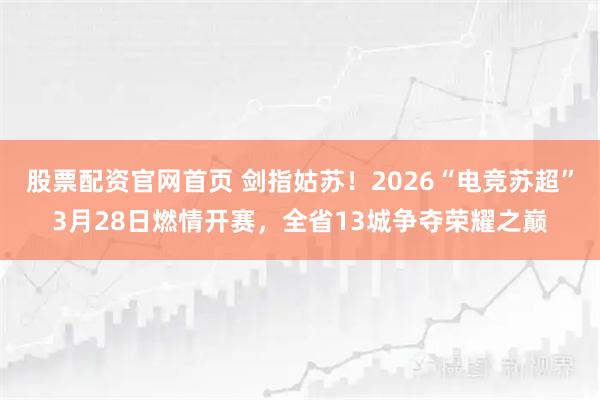 股票配资官网首页 剑指姑苏！2026“电竞苏超”3月28日燃情开赛，全省13城争夺荣耀之巅